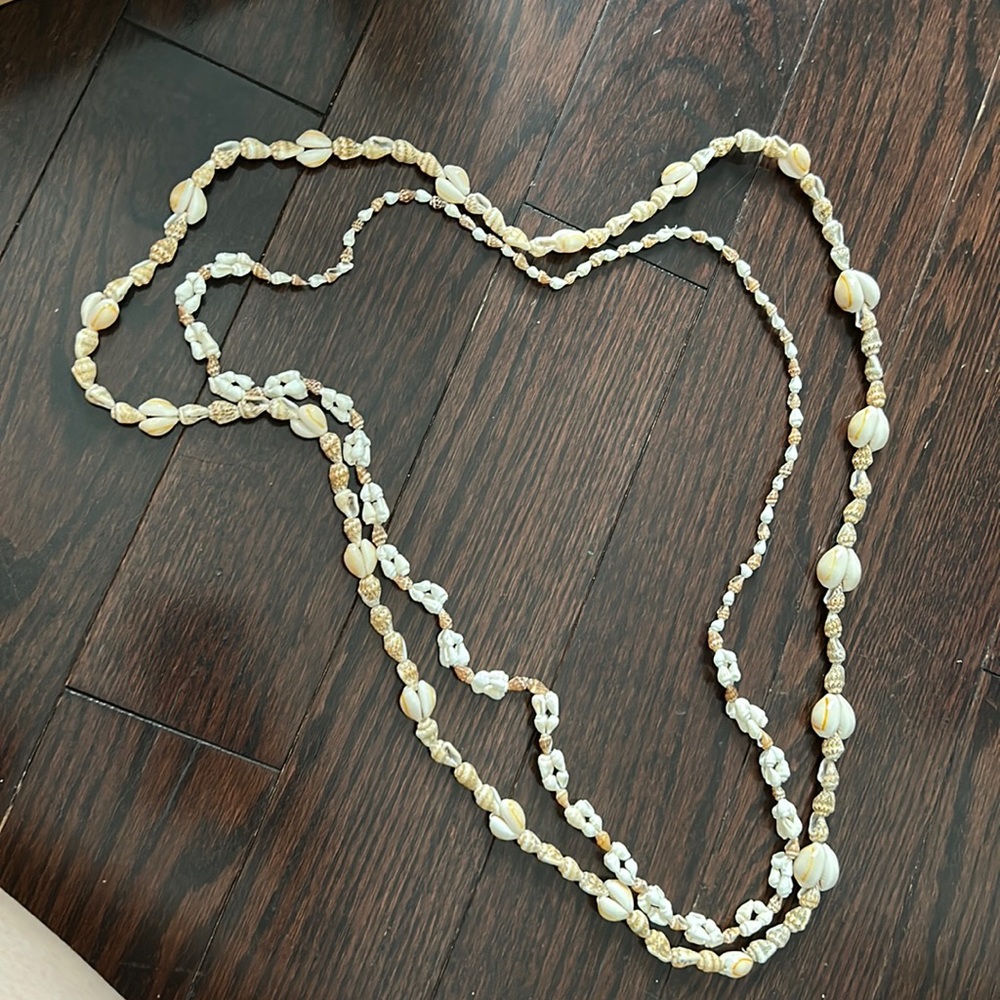 Long shell necklaces